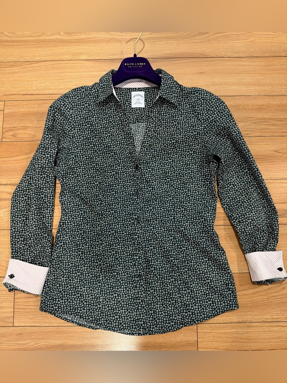 Brooks Brothers Fitted non-iron Shirt button down shirt size 2 floral